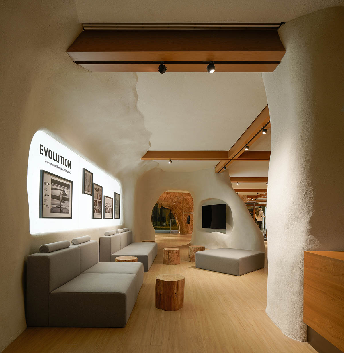STILL YOUNG creates cave-like interiors for a store with