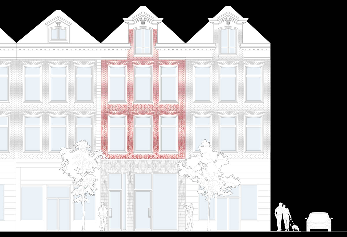 Studio RAP creates façade featuring bespoke 3D-printed ceramic tiles and bricks
