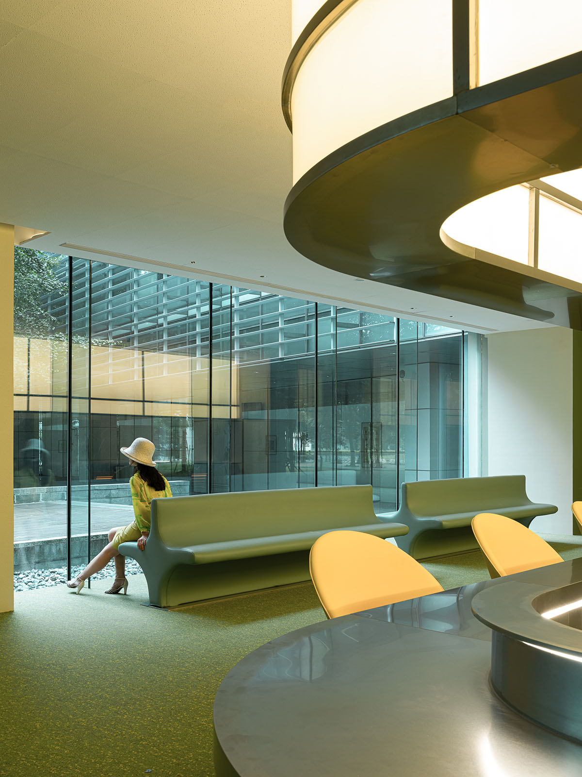 Various Associates creates retro-futuristic waiting hall in Shanghai