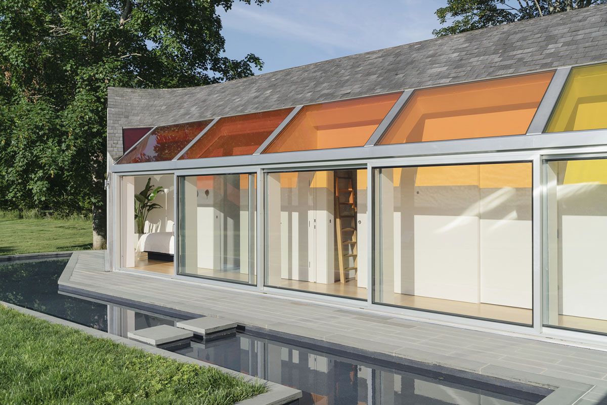 nea studio's cocoon-shaped residence in Long Island acts as a