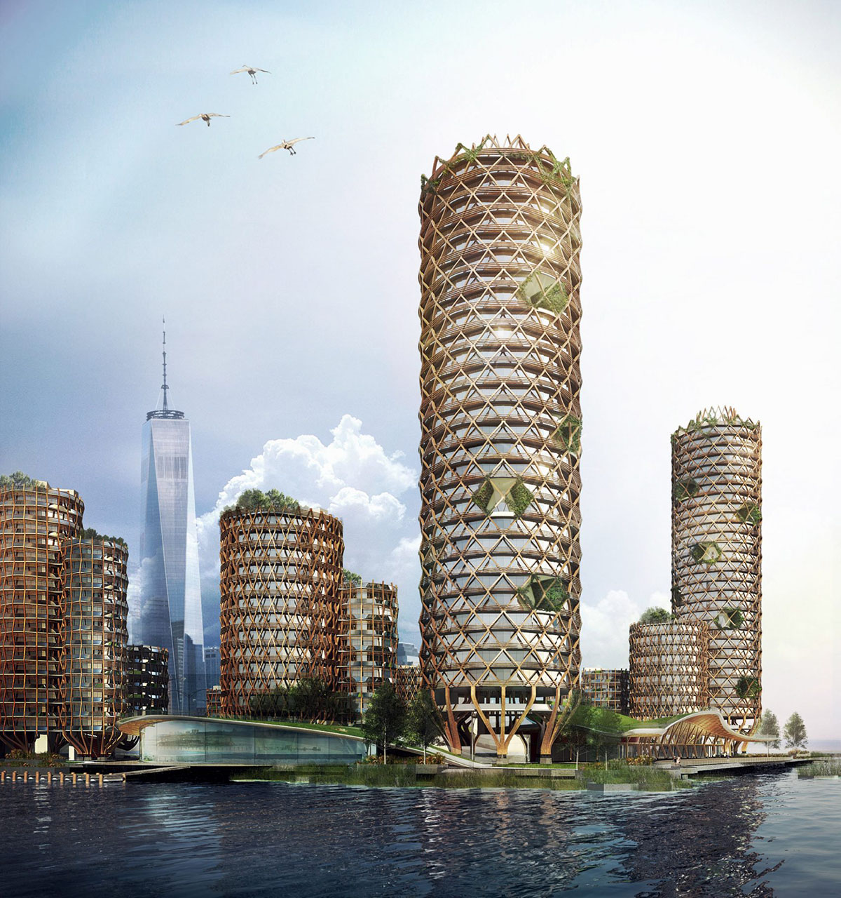 “Floating” tower proposal by DFA Studio addresses affordable housing and resiliency to flooding
