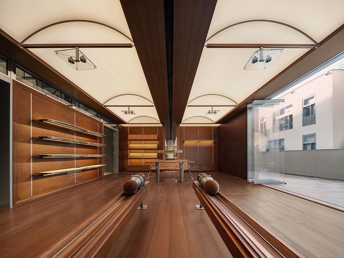 TOMO Design brings retro aesthetics with office-inspired scenography into a fashion store