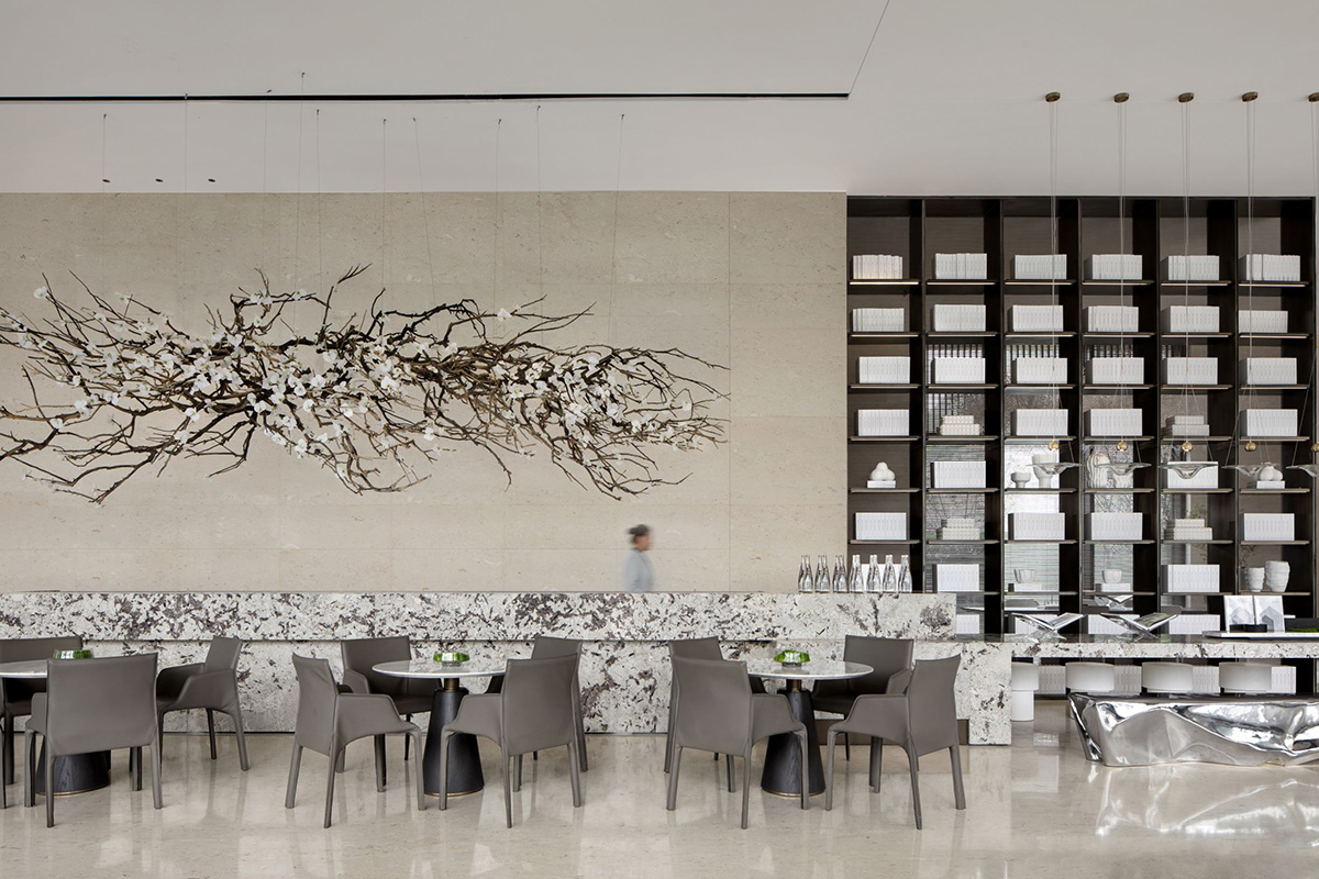 ONE-CU Interior Design Lab completes interiors of Guiyang Vanke - Guanhu Sales Center in China