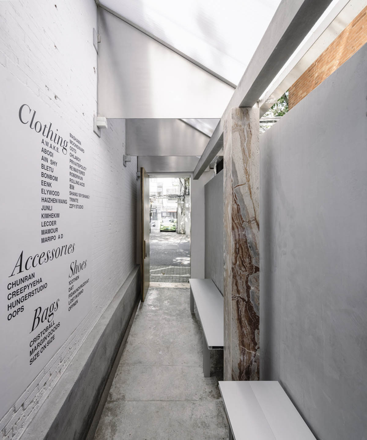 Atelier tao+c converts old residence into a store with free standing elements in Shanghai 