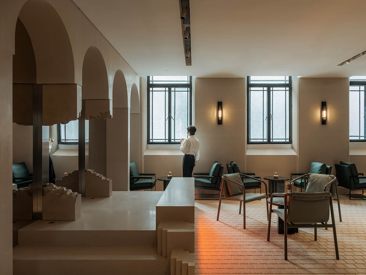 Wutopia Lab takes customers back in time under the vaulted arcades in this cafe in Shanghai