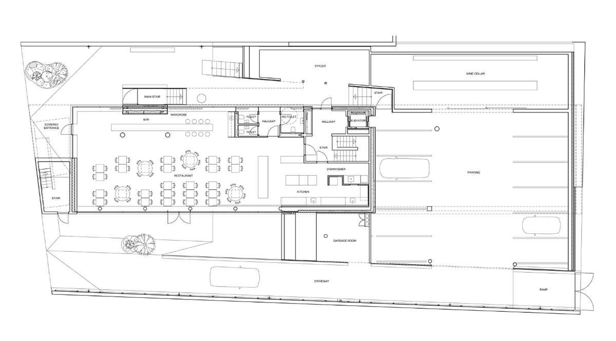 A collage of elements reflecting surroundings assembled on the facade of Office Building by SLETH