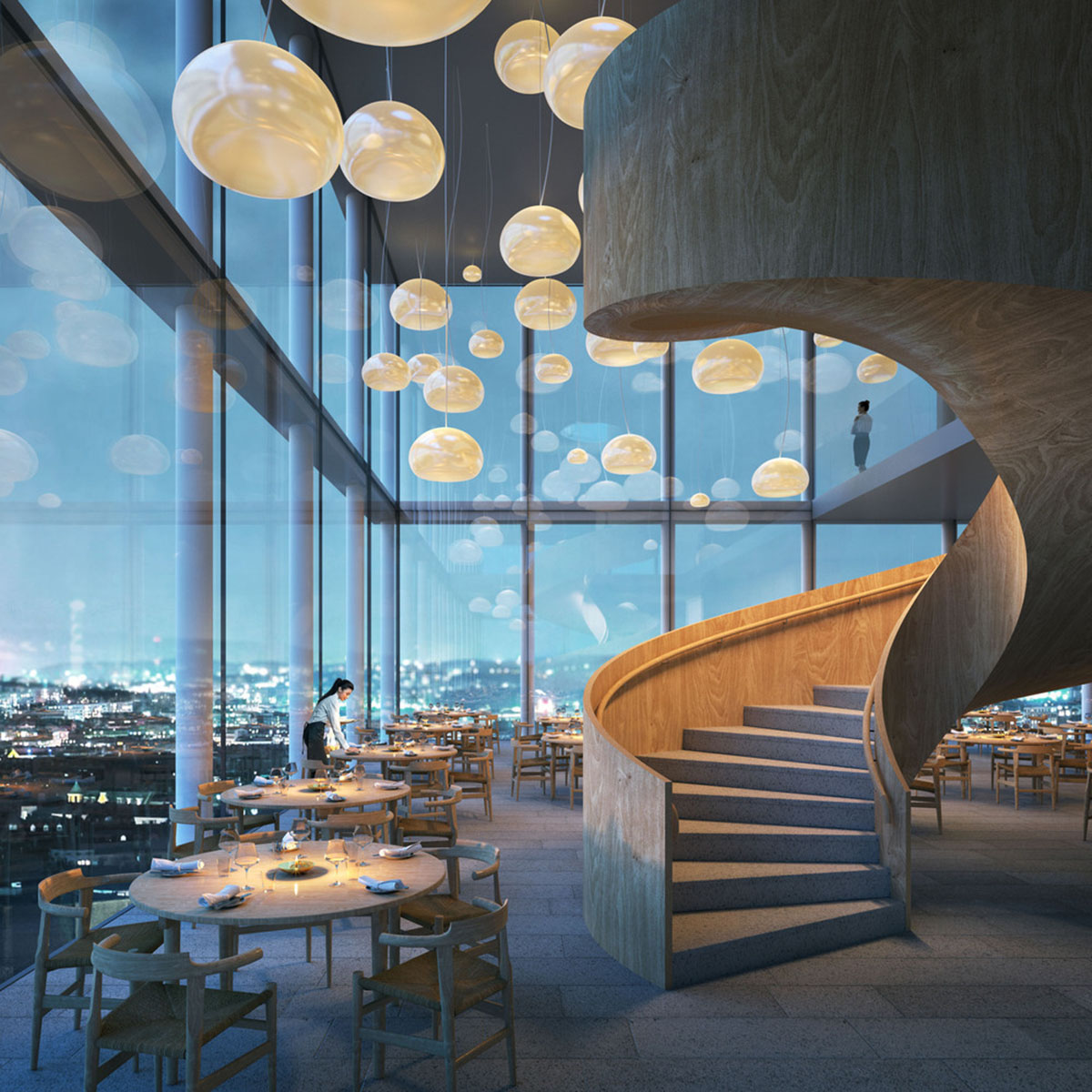 Tham & Videgård wins competition to design +One Tower with lattice structure in Sweden