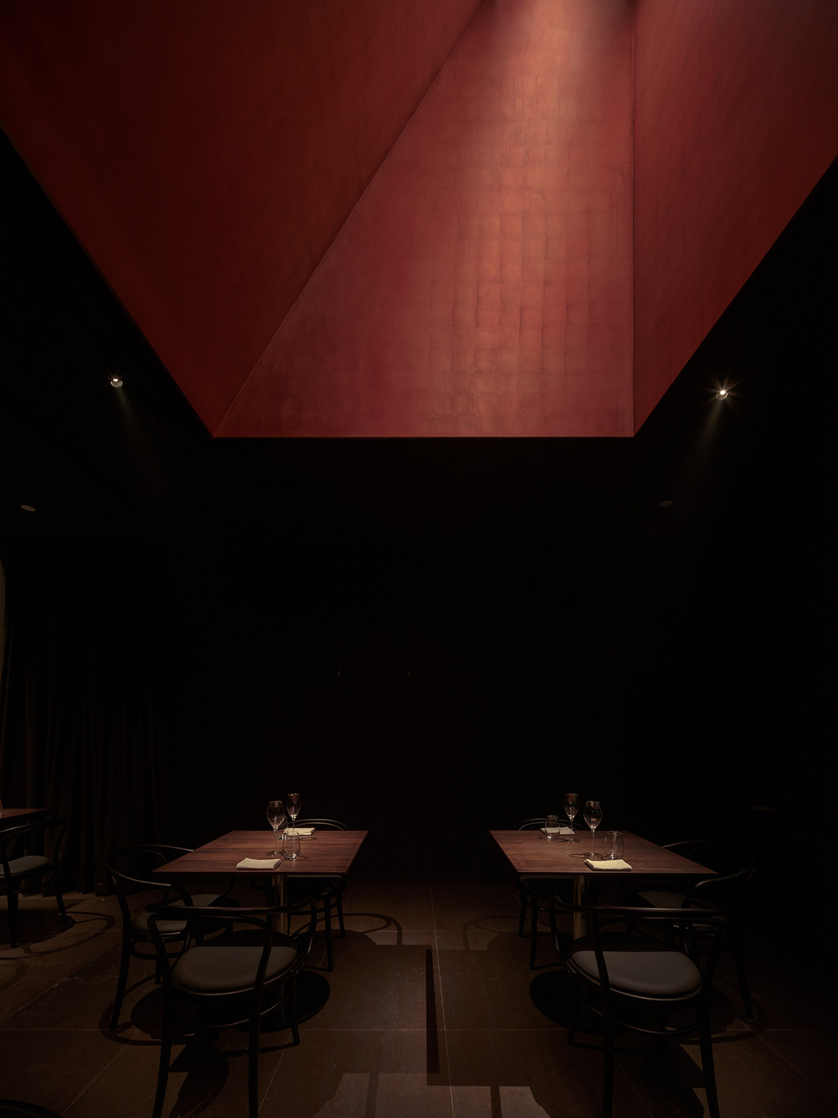 Various Associates built farm-to-table restaurant with dark brown colors in Shenzhen