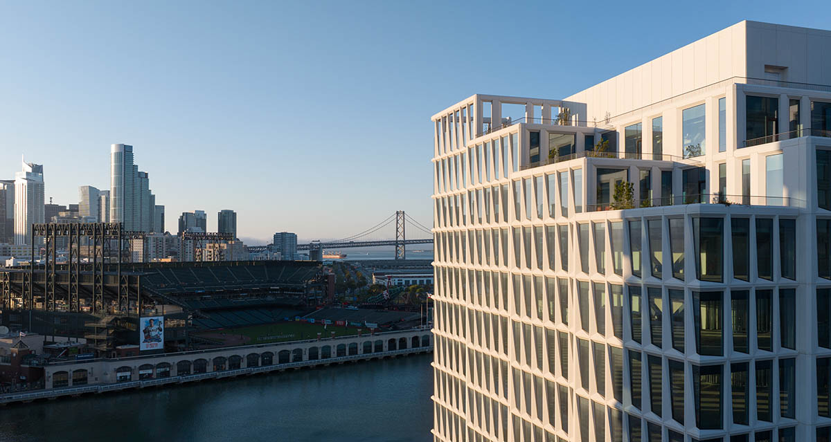 Basalt rock formations in California inform a new support center by Henning Larsen