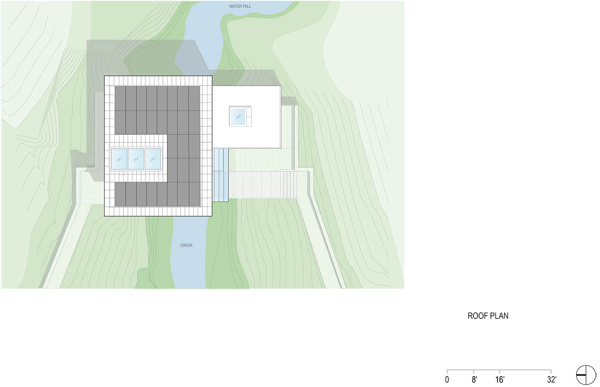 Fougeron Architecture suspends fully glazed house on a creek in California hills