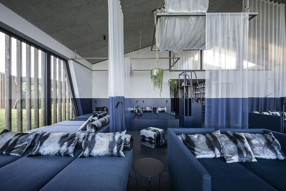 noa* designs boutique hotel and wellness featuring trapezoidal façade in an old farm of Soprabolzano