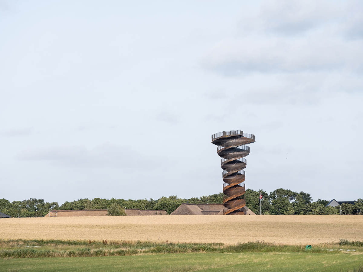 BIG completes corten steel double helix observation tower in Denmark&rsquo;s Wadden Sea National Park