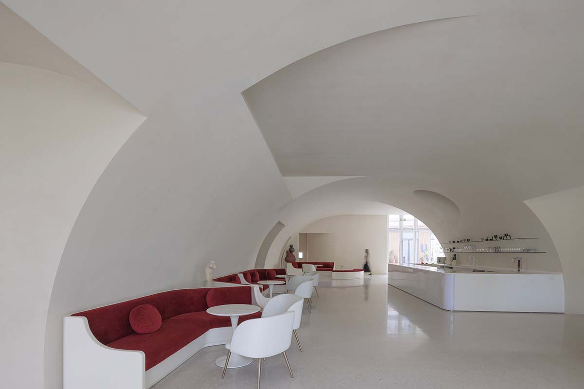 Wutopia Lab built an art gallery enveloped by Ferrari membranes to resemble