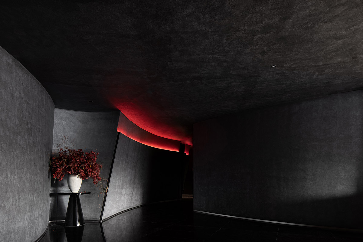 AD ARCHITECTURE designs restaurant in Beijing with black interiors creating a sense of mystery