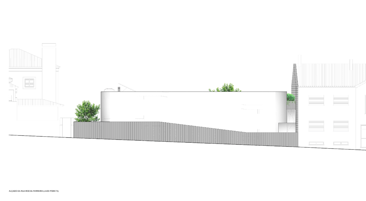 Antonio Costa Lima designs continuous inner gallery in Portugese house to overcome windowless fa&ccedil;ade