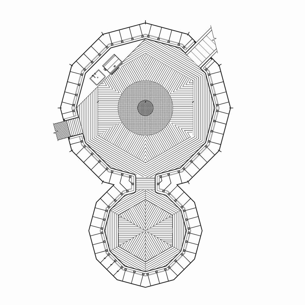 Atelier Design Continuum's ufo-themed holiday villa landed on the lush forest in Huangshan City