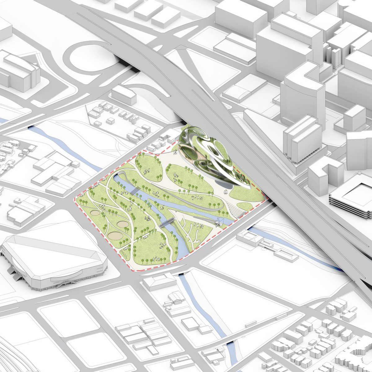 CROX reveals San Jose Ring that proposes an infinity loop in a park in San Jose
