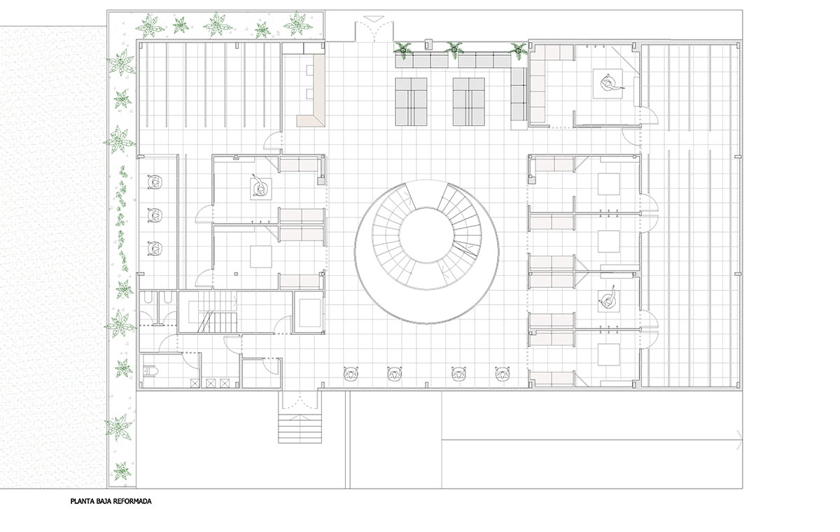 Pablo Muñoz Payá Arquitectos converts old industrial building into bridal store with golden interior