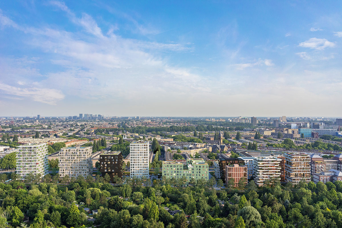 MVRDV's new masterplan transforms existing Amsterdam Office Complex into a greener environment