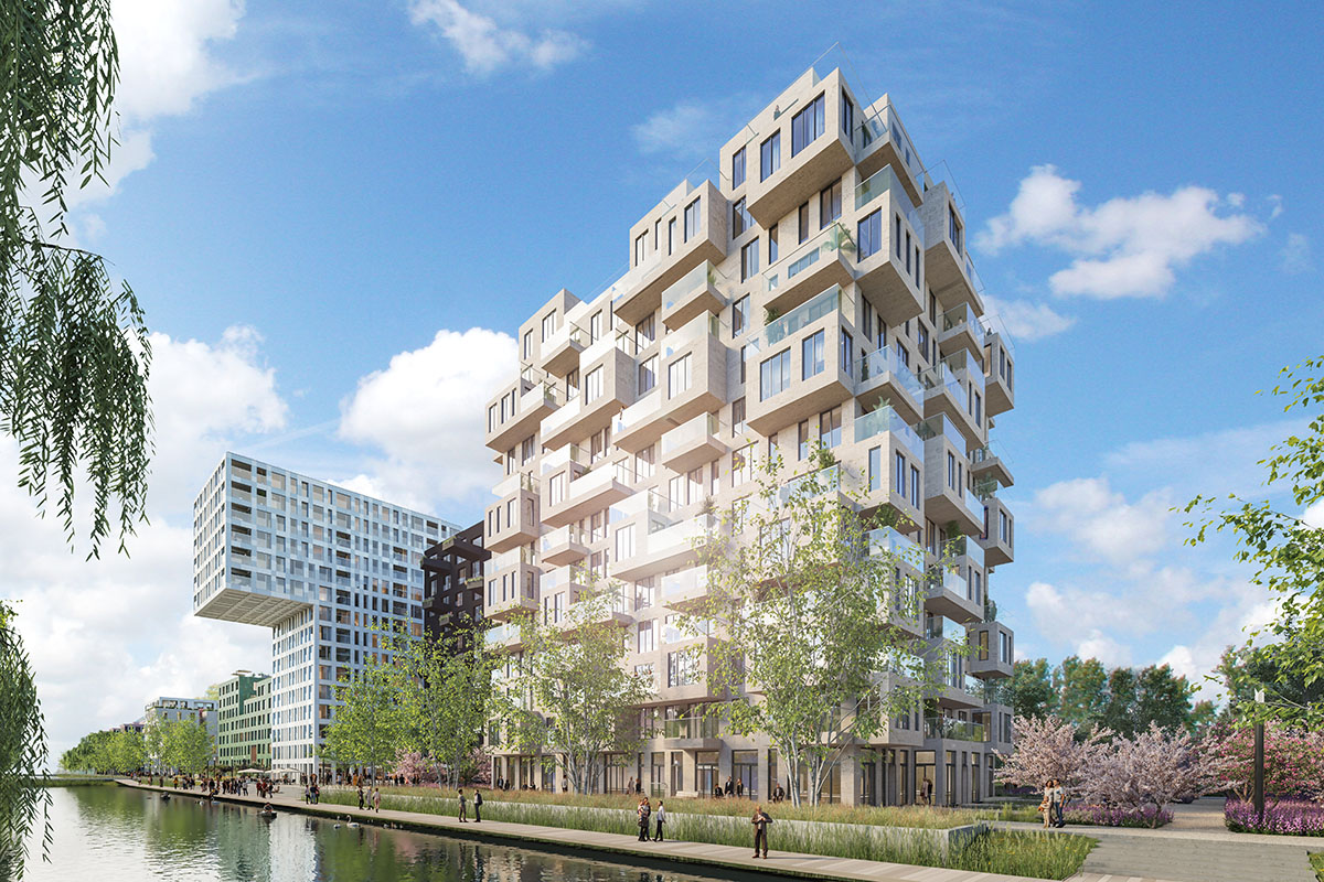 MVRDV's new masterplan transforms existing Amsterdam Office Complex into a greener environment
