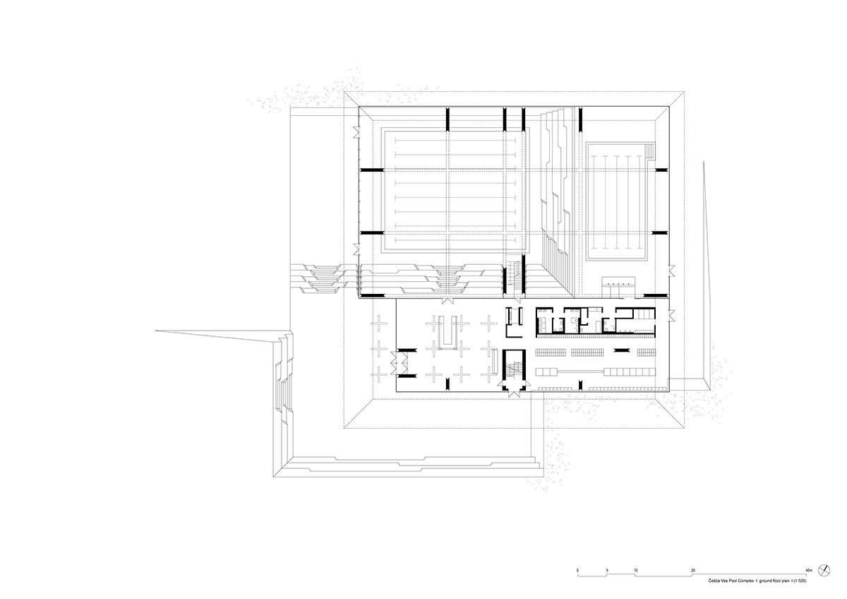 Enota completes swimming pool with low floating roof in Slovenia