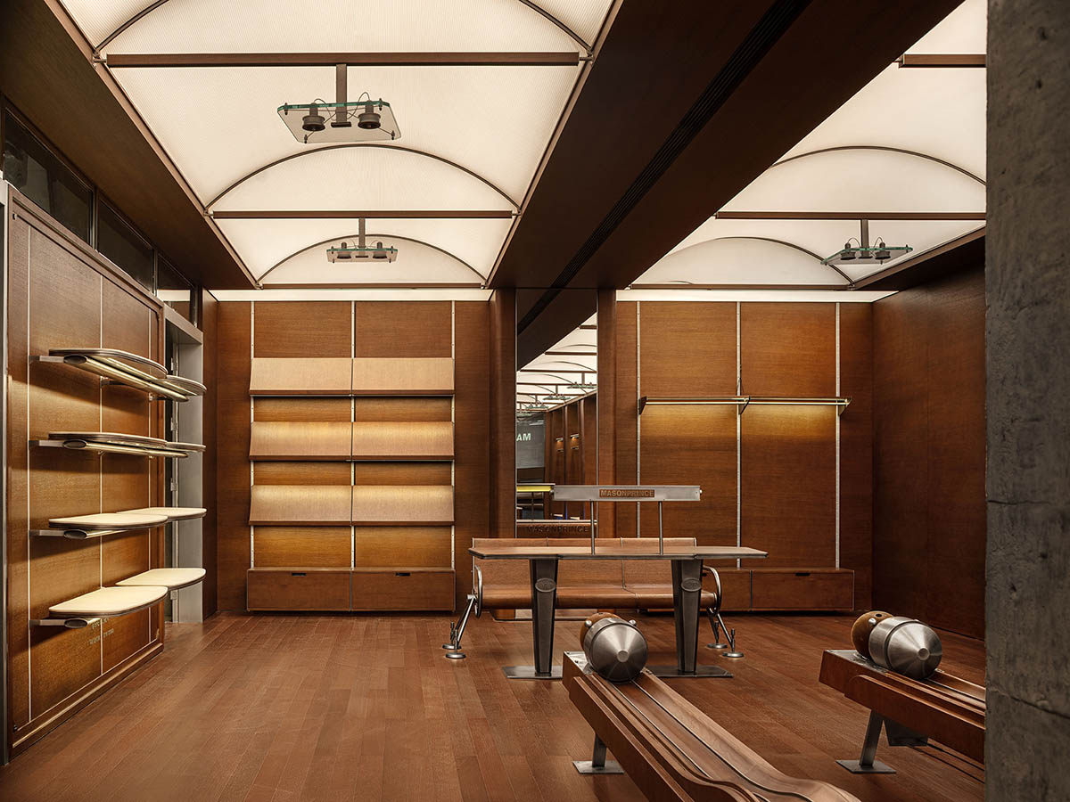 TOMO Design brings retro aesthetics with office-inspired scenography into a fashion store