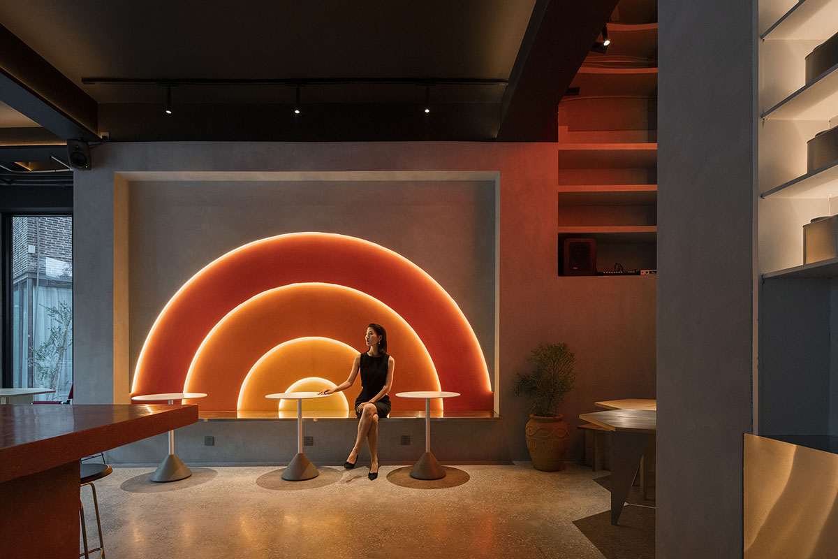 Wutopia Lab completes orange-colored vertical micro social complex with light tower in Guangzhou