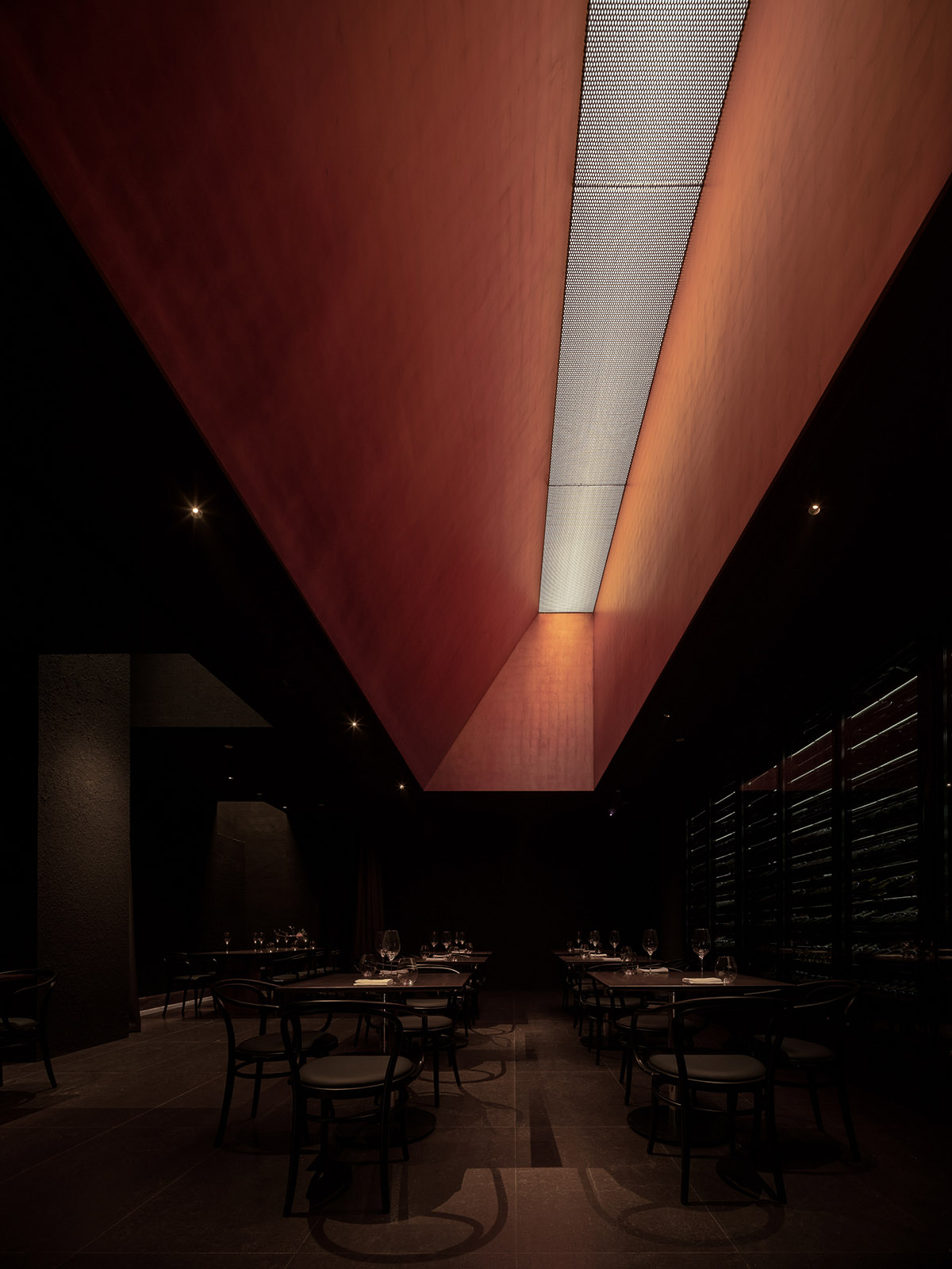 Various Associates built farm-to-table restaurant with dark brown colors in Shenzhen
