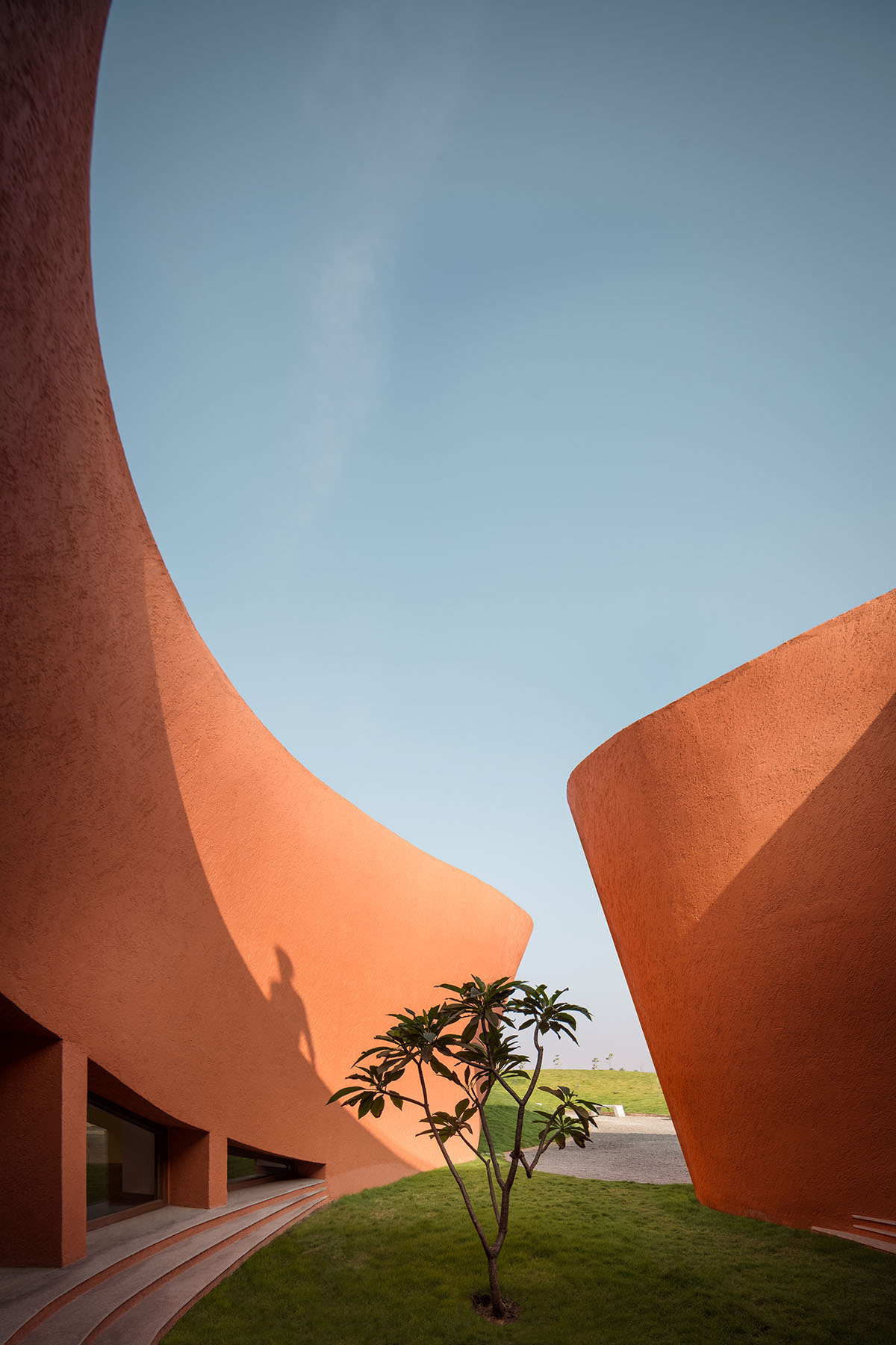 sP+a completes India's new arts centre, Hampi Art Labs, with sinuous concrete volume