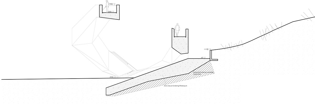 Studio Moto built a dynamic, striking, and ring-shaped observation tower on Belgian dunes