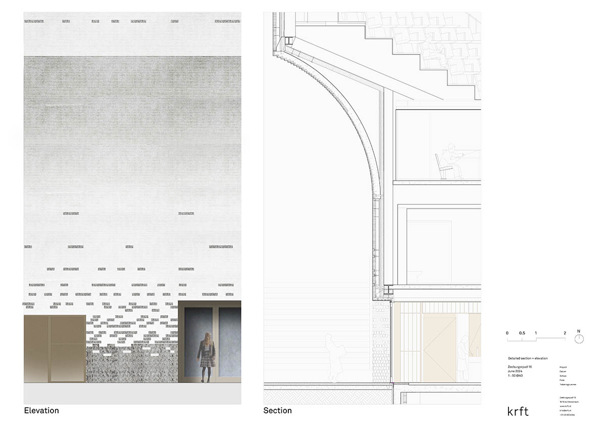 Krft creates Brighton College arts centre that features sculptural protruding volumes 