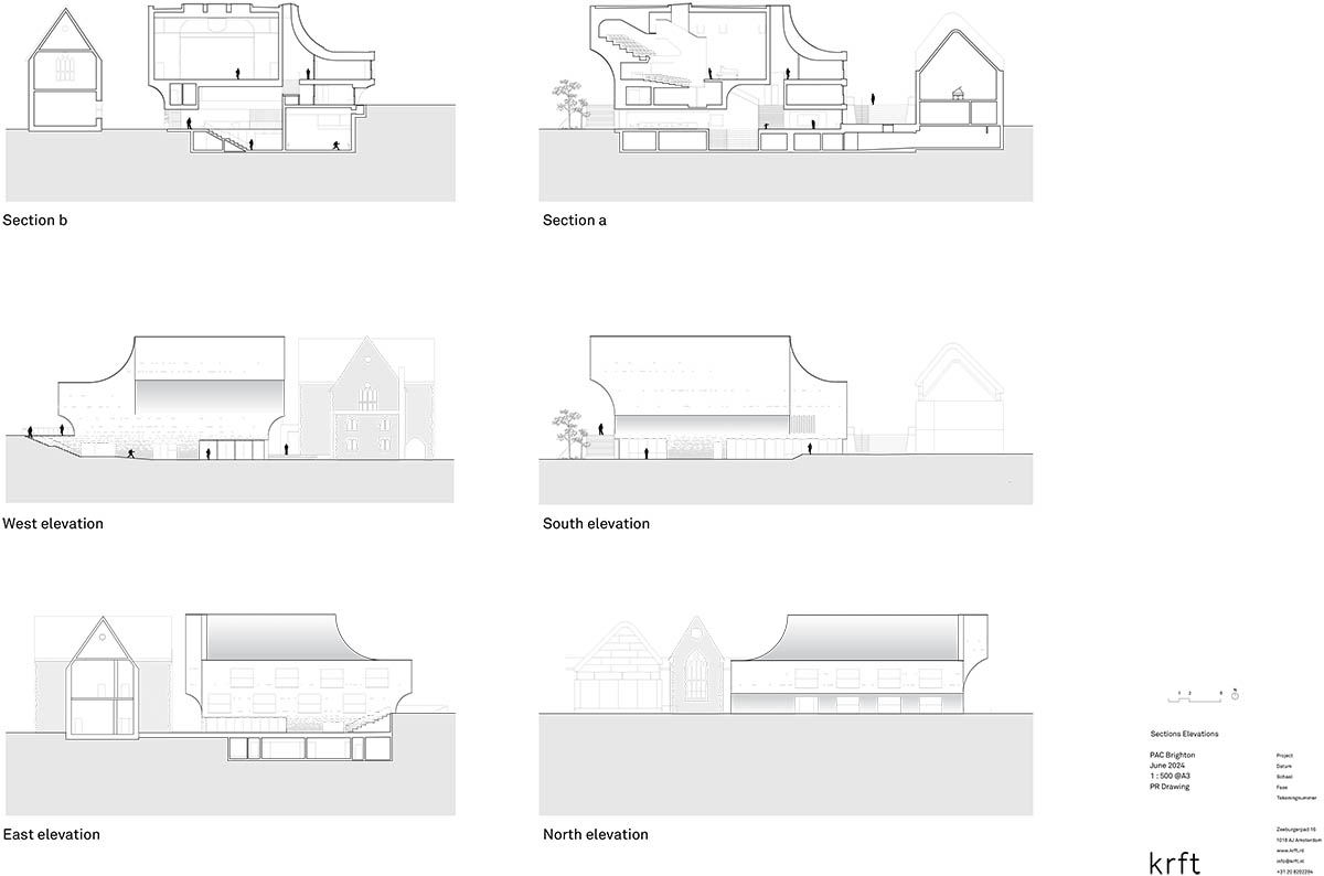 Krft creates Brighton College arts centre that features sculptural protruding volumes 