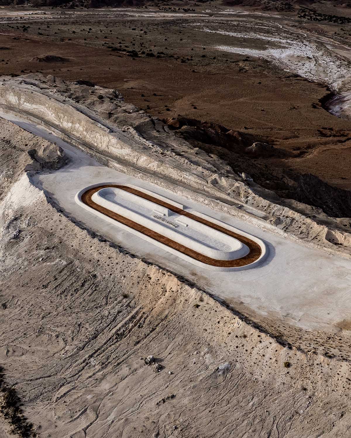 Adidas EQT and PlayLab create a sculpted running track in the New Mexico desert