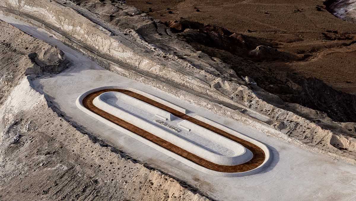 Adidas EQT and PlayLab create a sculpted running track in the New Mexico desert