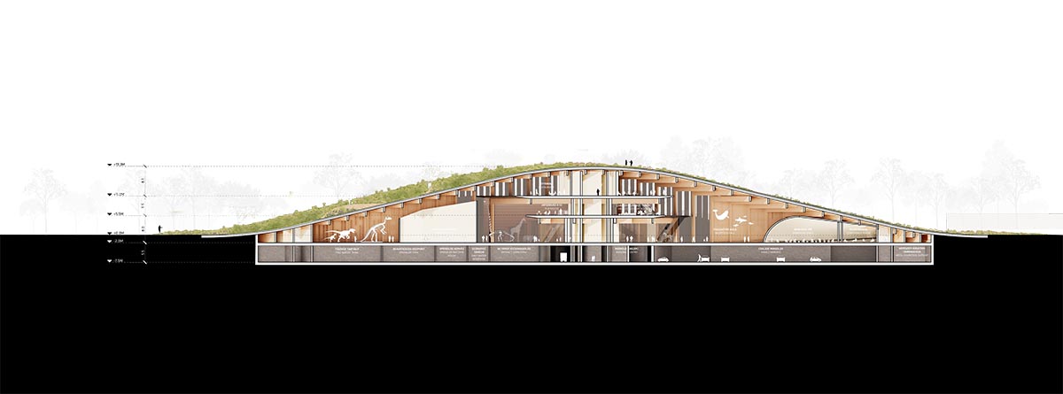 BIG wraps Hungarian Natural History Museum with overlapping landscaped ribbons