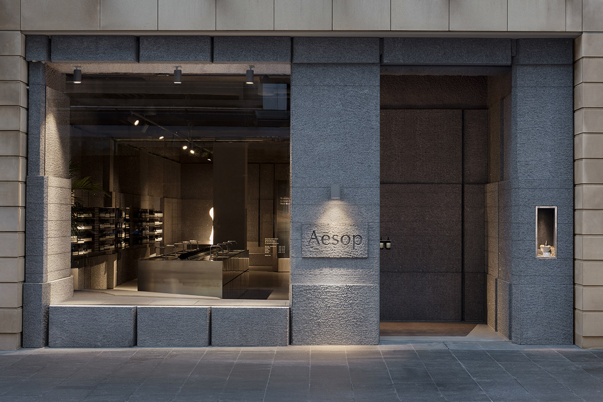 Snøhetta's new interior space for Aesop in Sydney refers to monolithic scale of a stone quarry