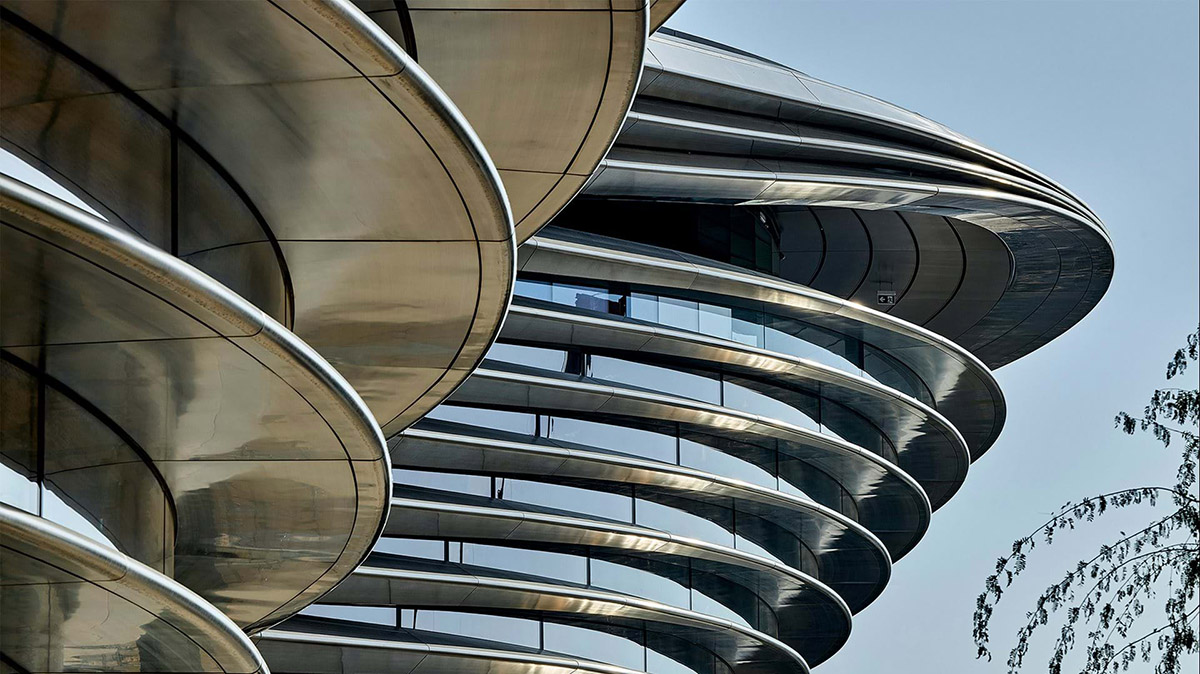 Foster + Partners designs Mobility Pavilion with reflective stainless-steel fins at Expo 2020 Dubai 