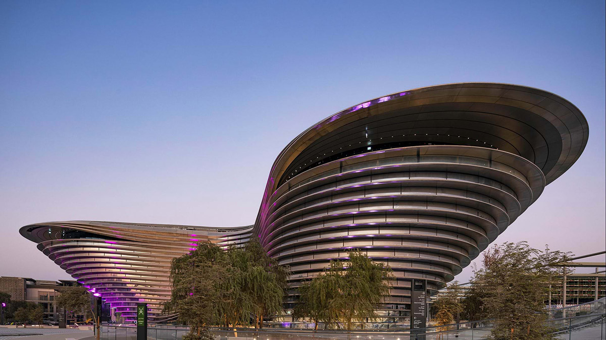 Foster + Partners designs Mobility Pavilion with reflective stainless-steel fins at Expo 2020 Dubai 
