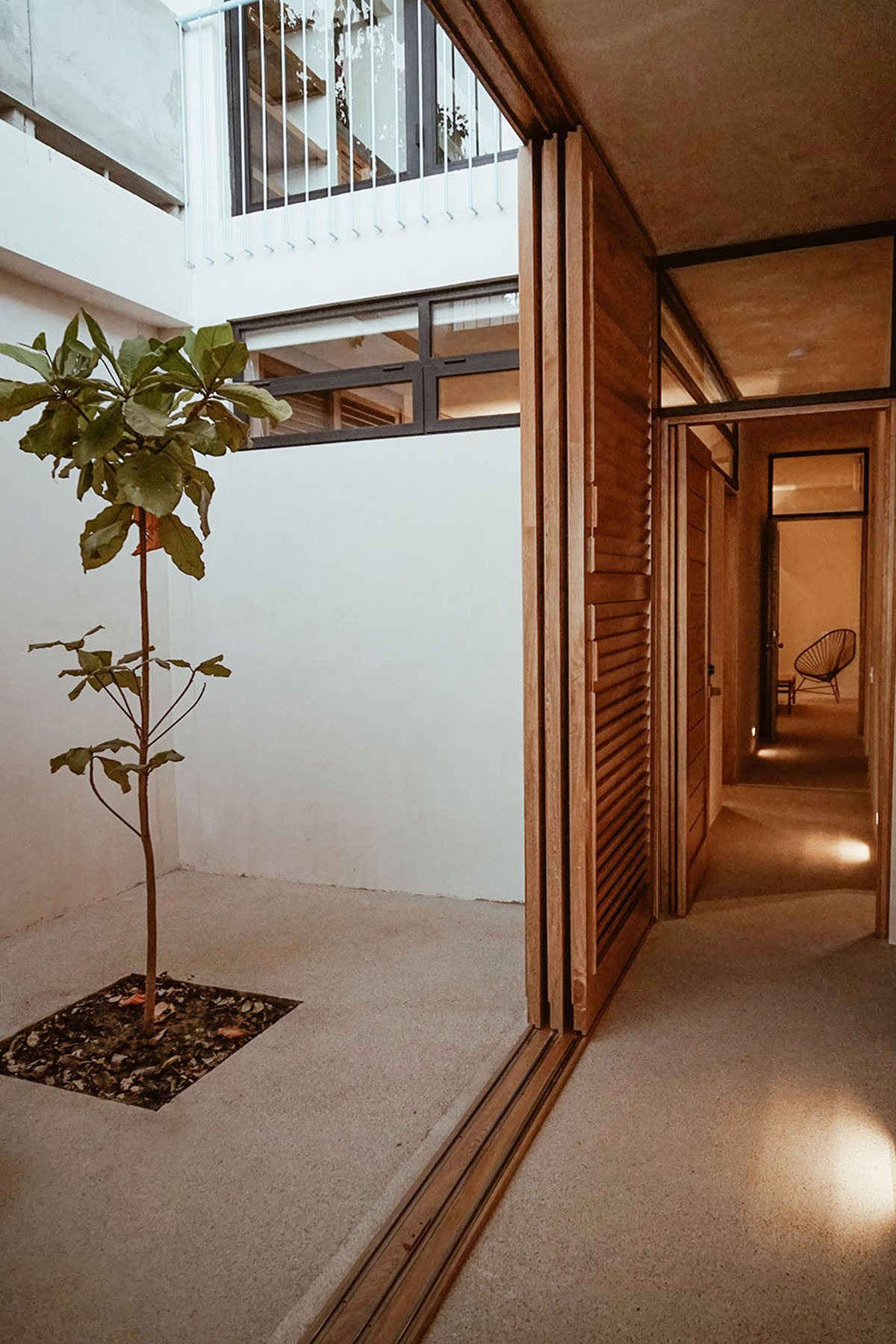 Francisco Pardo Arquitecto's housing features circular  pool overlooking the coastal landscape