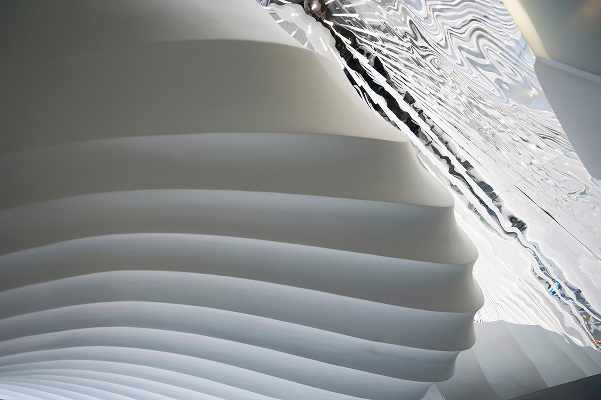 CAA Architects creates flower-like double-deck terrace in the interior of restaurant in Beijing