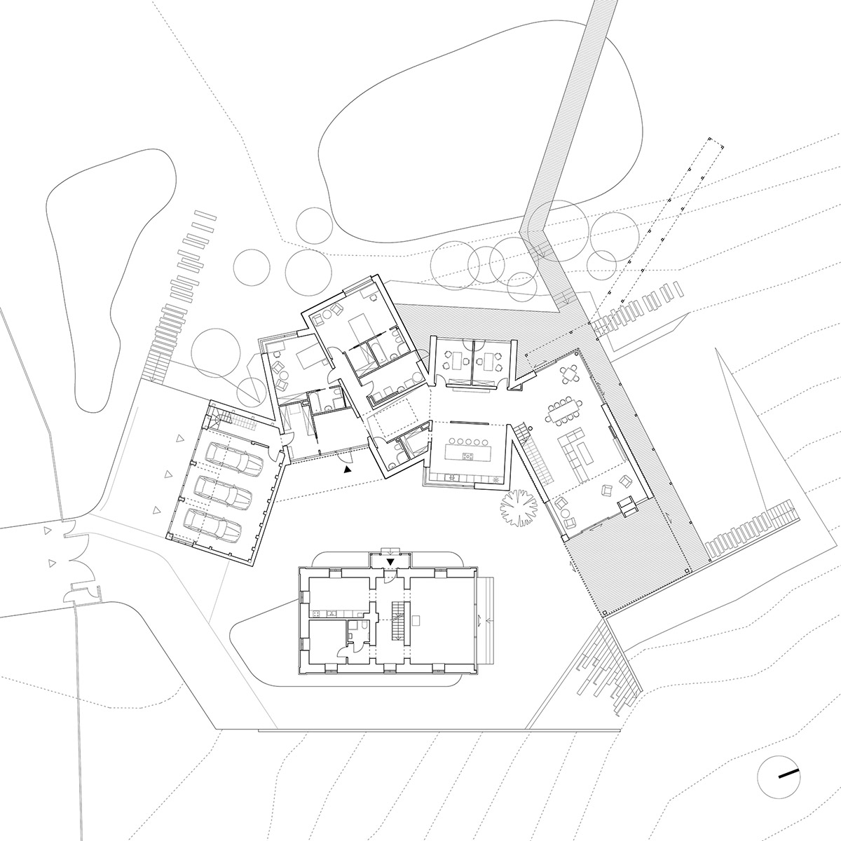 BXBstudio designs Polish Farmhouse with interlocked structures