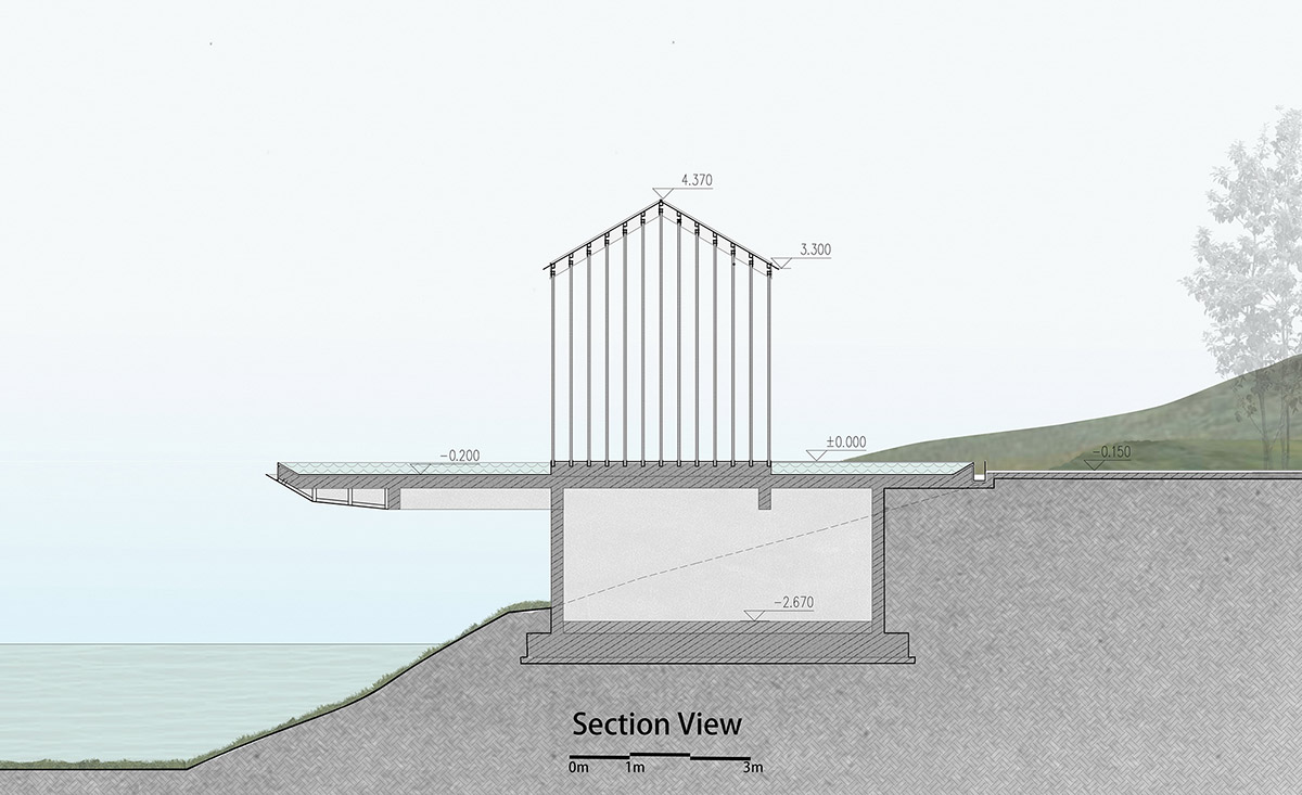 Wutopia Lab converts abandoned pump house into a pavilion with cloud-shaped translucent panels 