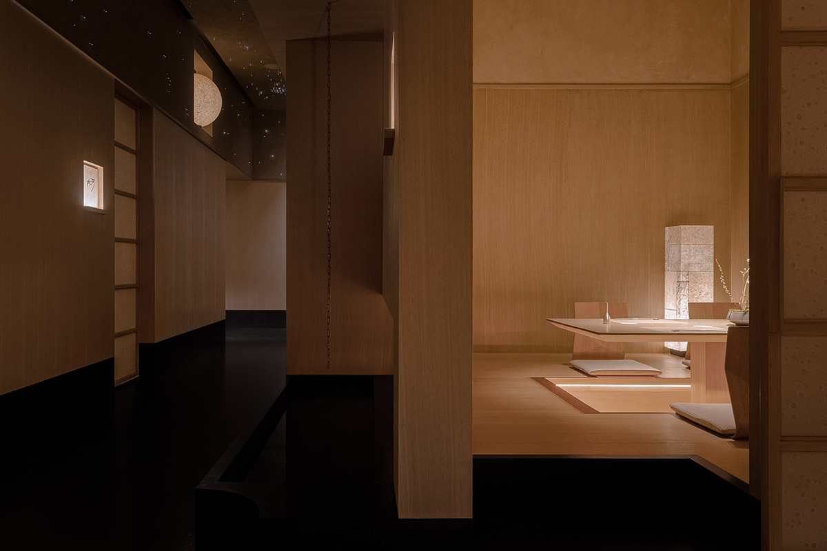 Nature Times Art Design creates tranquil dining space for Teng Restaurant in a sealed box form 