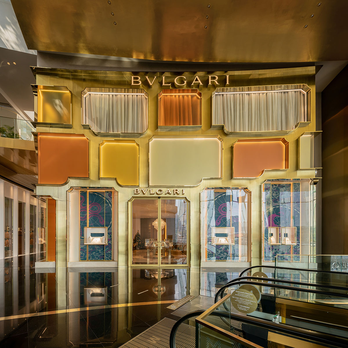 MVRDV's new golden façade for Bvlgari store in Bangkok references to Roman art