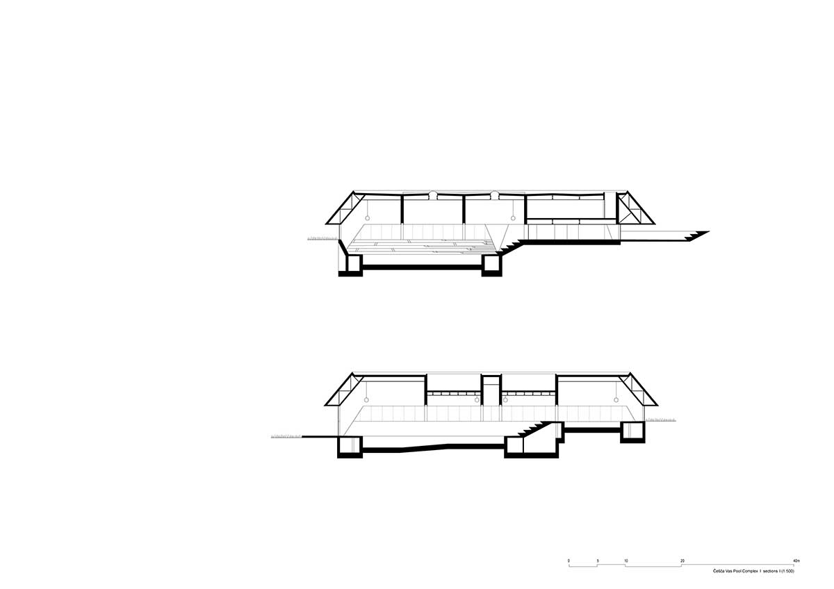 Enota completes swimming pool with low floating roof in Slovenia