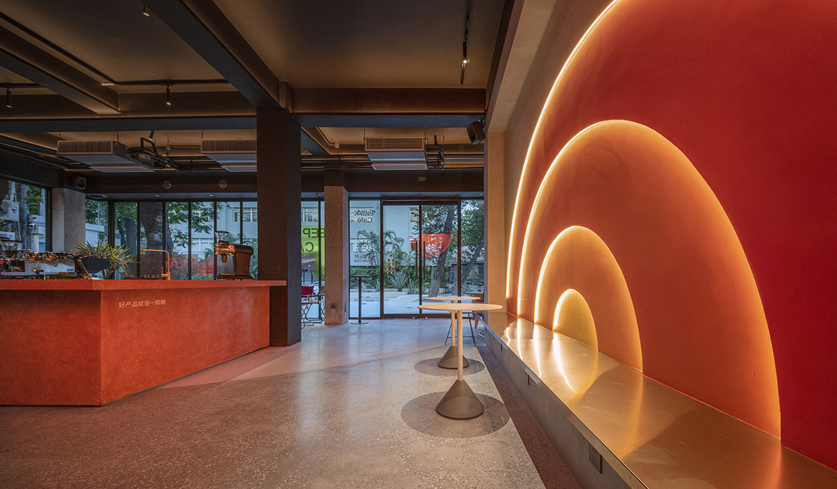 Wutopia Lab completes orange-colored vertical micro social complex with light tower in Guangzhou