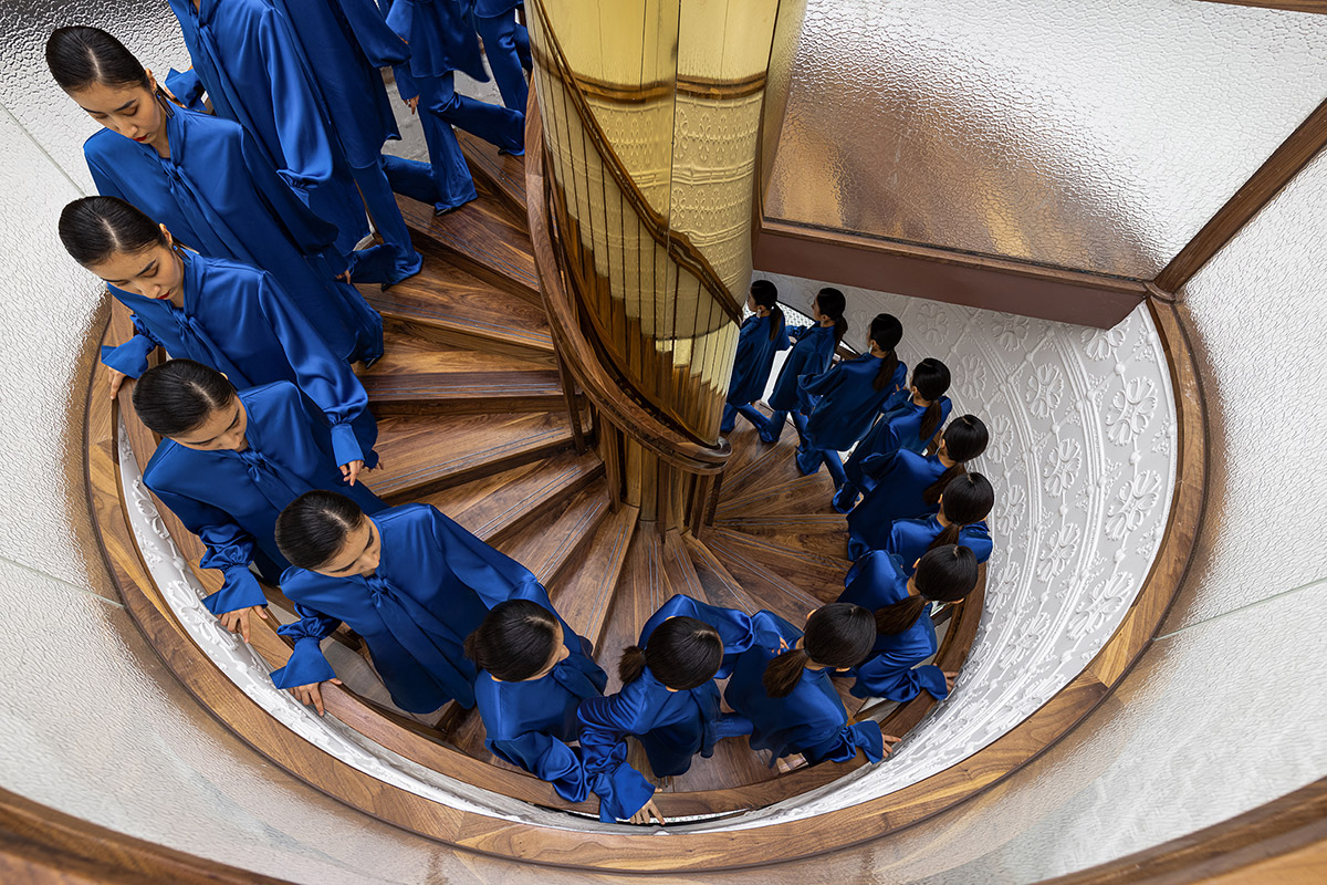 Haydon Shanghai features patterned tiles and mirrored surfaces evoking Shanghai's exotic houses