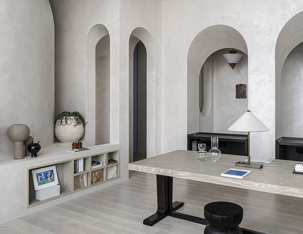 EVD designs its office that features classical aesthetics with arched elements in Shanghai