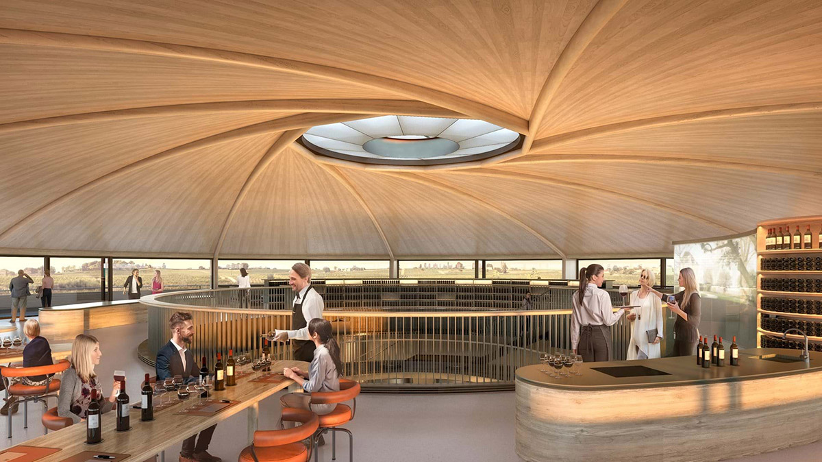 Foster + Partners seamlessly blends its new dome-shaped winery in the hills of Bordeaux, France