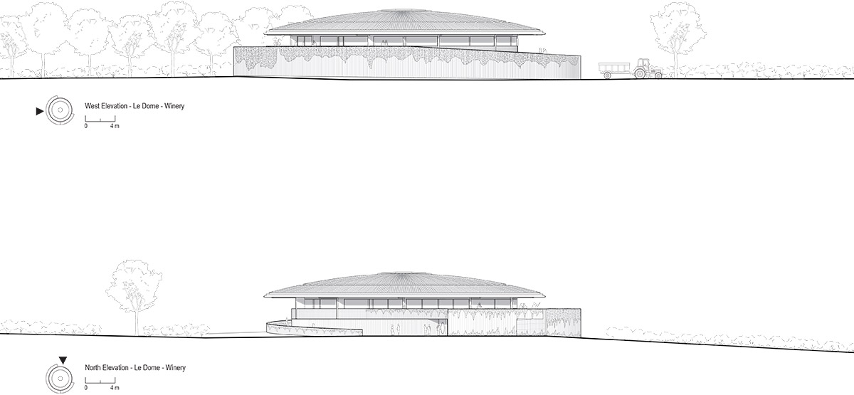 Foster + Partners completes circular Le Dôme winery in the rolling hills of Bordeaux
